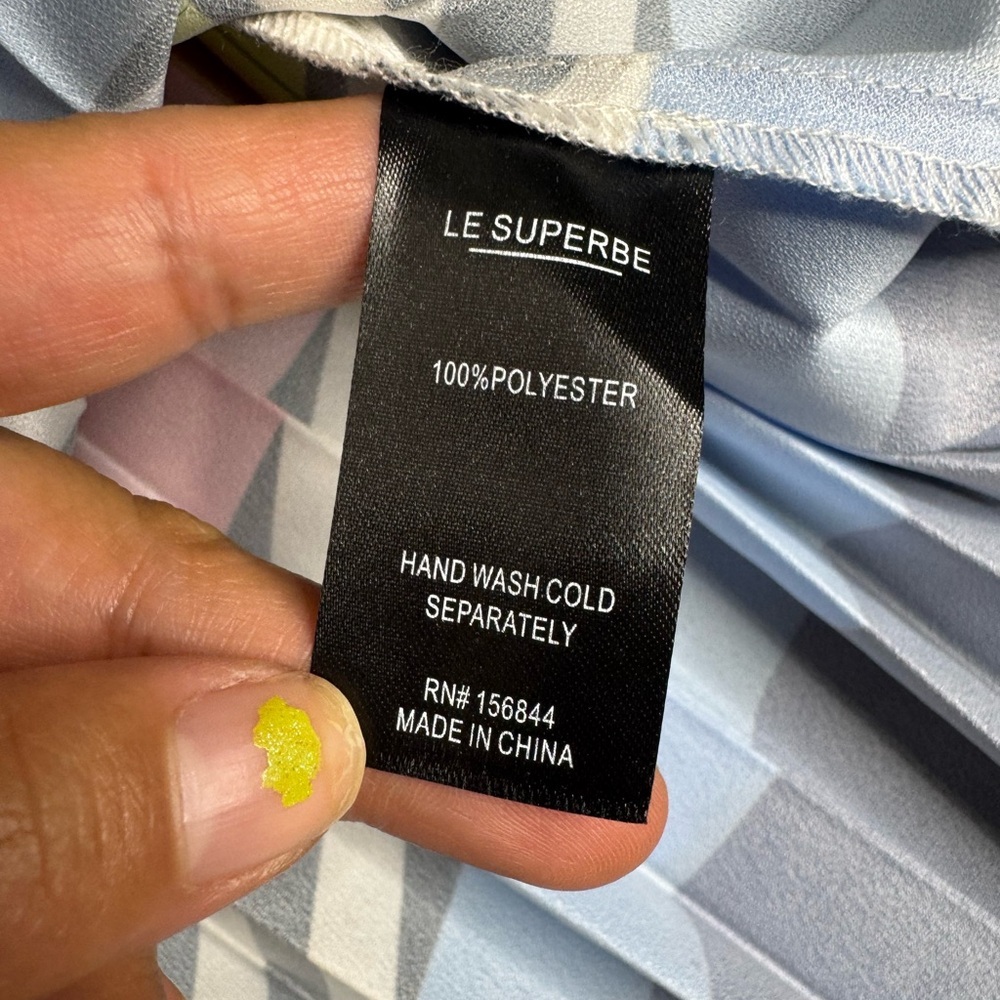 Le Superbe Interrupted Pattern Pleated Skirt In I… - image 8